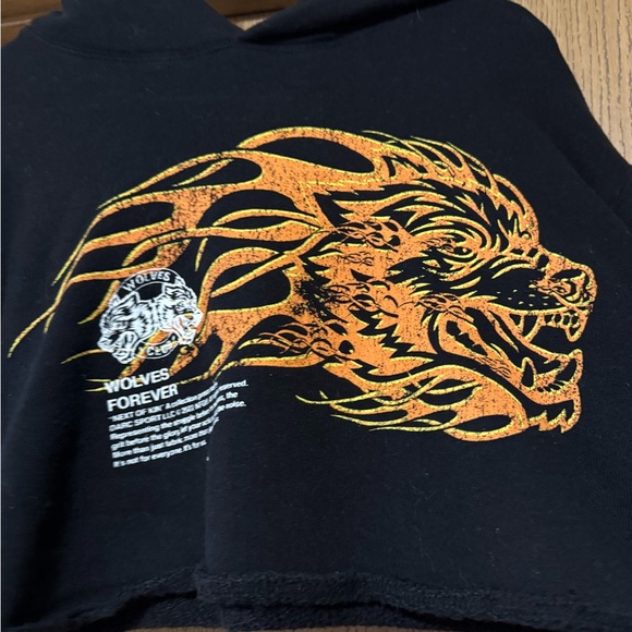 Darc Sport SHE CROP Hoodie Wolves Size medium - Picture 2 of 6